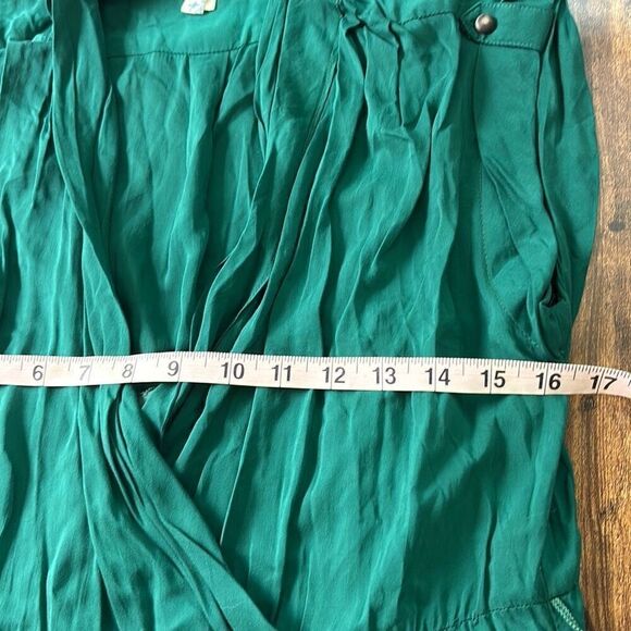 Maeve Anthropologie green faux wrap dress XS - Picture 9 of 10